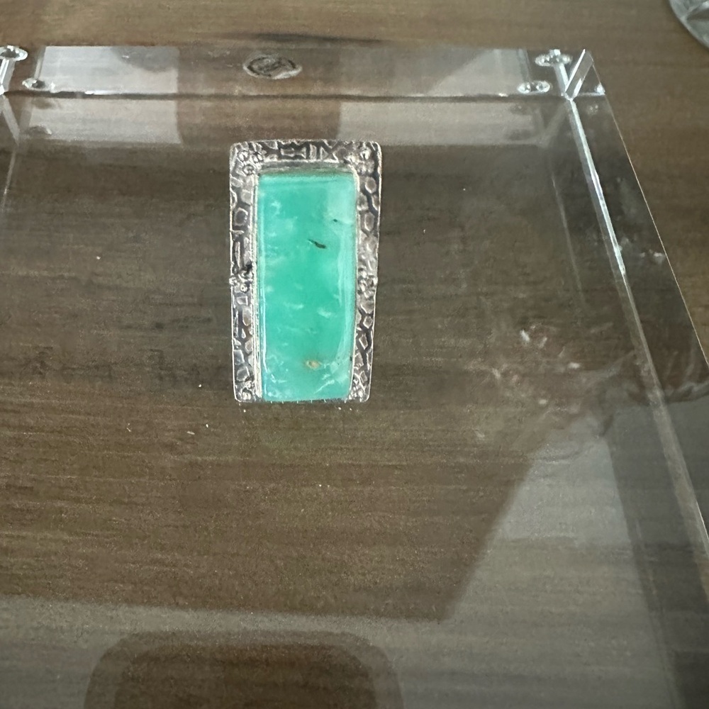 925 Silver and Turquoise Statement Ring size 8 - Picture 2 of 8